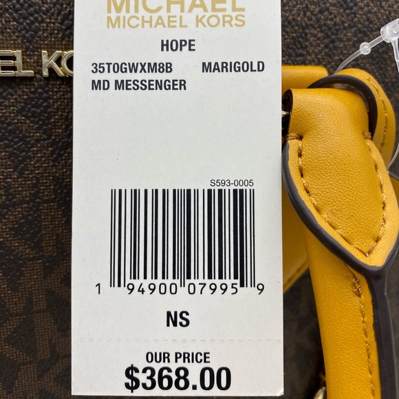 MICHAEL KORS HOPE MEDIUM MESSENGER MARIGOLD - Picture 15 of 16